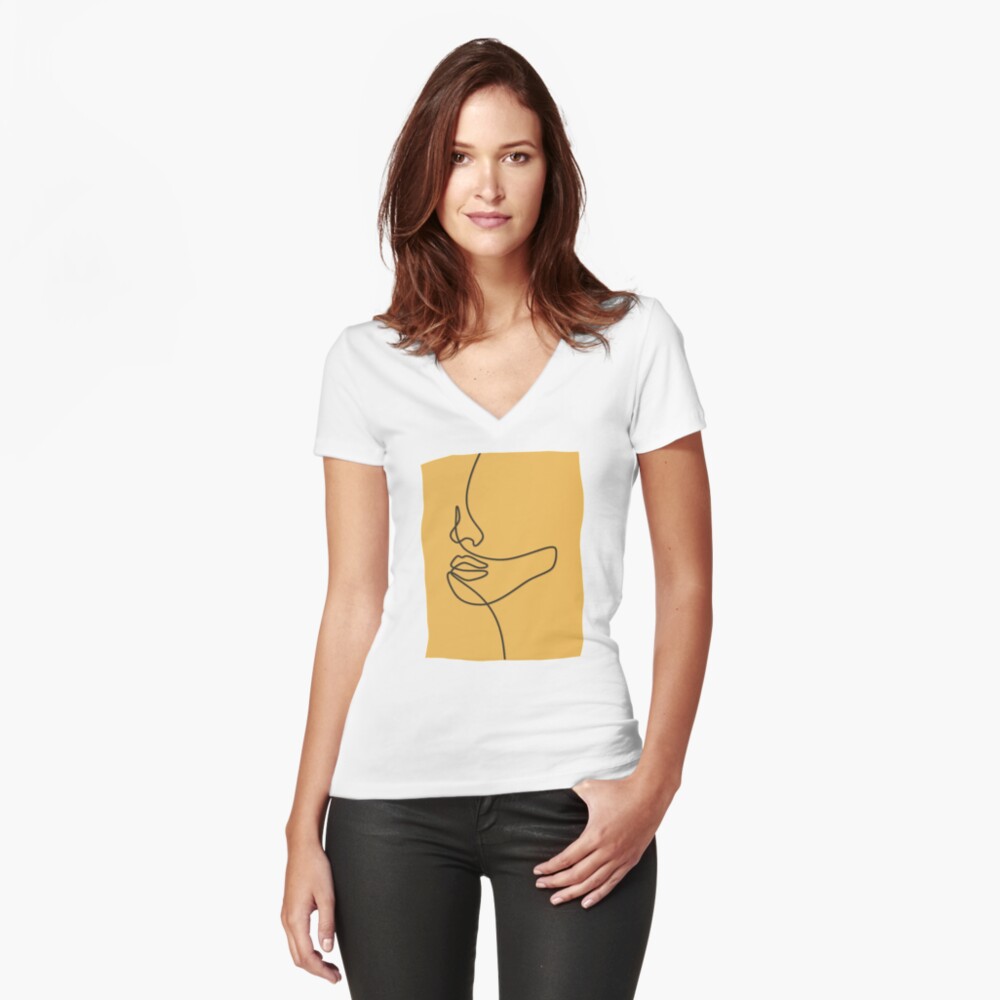 Item preview, Fitted V-Neck T-Shirt designed and sold by Dollfacedesign.