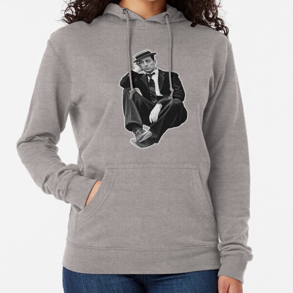 Buster Keaton. On White. Lightweight Hoodie