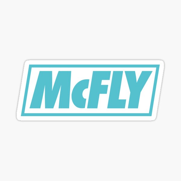 mcfly new logo 2020 in teal young dumb thrills 2 Sticker