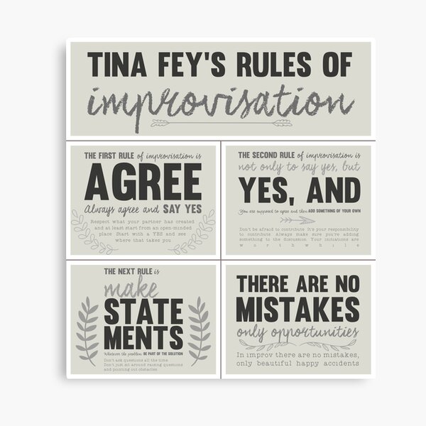 Item preview, Tina Fey's rules of improvisation designed and sold by Lidia Creus.