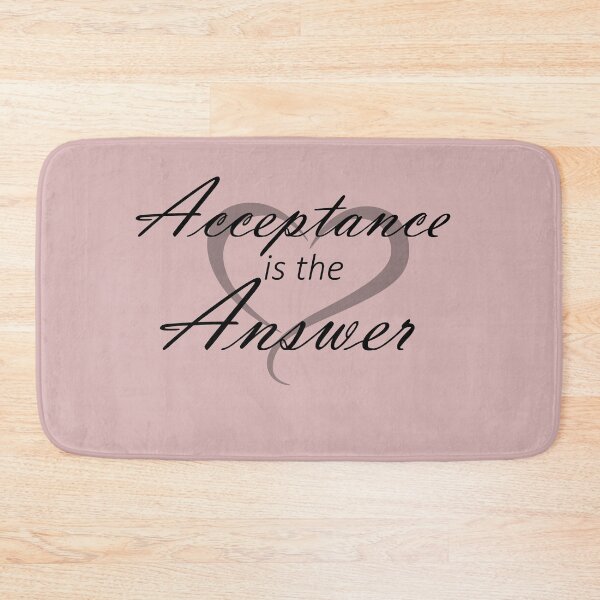 Item preview, Acceptance is the Answer Slogan with Heart from Alcoholics Anonymous Big Book Sobriety Gift  designed and sold by Zen  Goat.