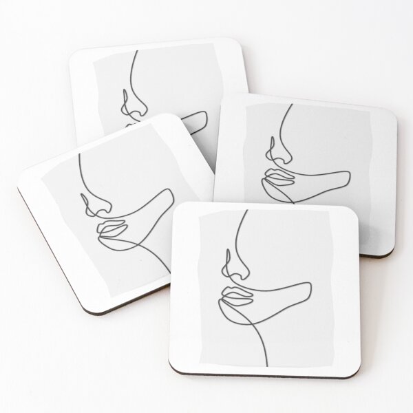 Item preview, Off White  Abstract Face Line Art Drawing   designed and sold by Dollfacedesign.