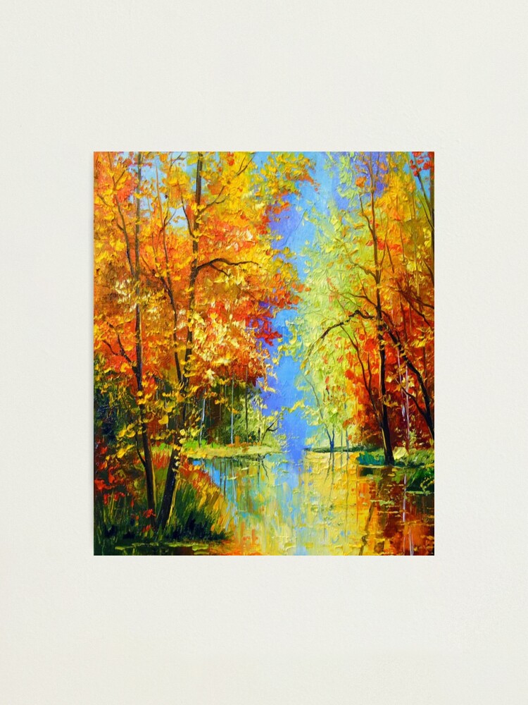 Autumn Beauty Palette Knife Acrylic Painting 