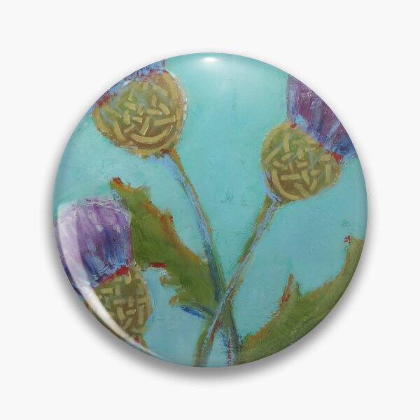 Item preview, Three Sisters Thistle Oil Painting designed and sold by Melindabythesea.