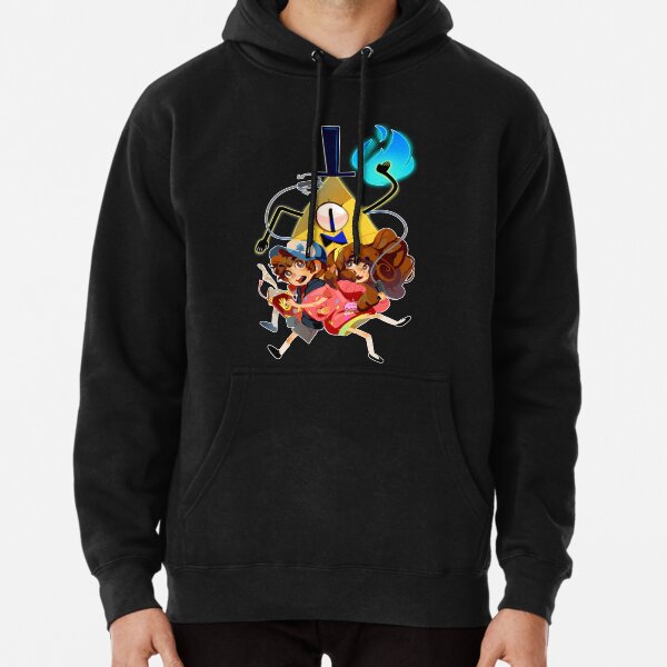 Dipper Mabel and Bill Cipher Pullover Hoodie