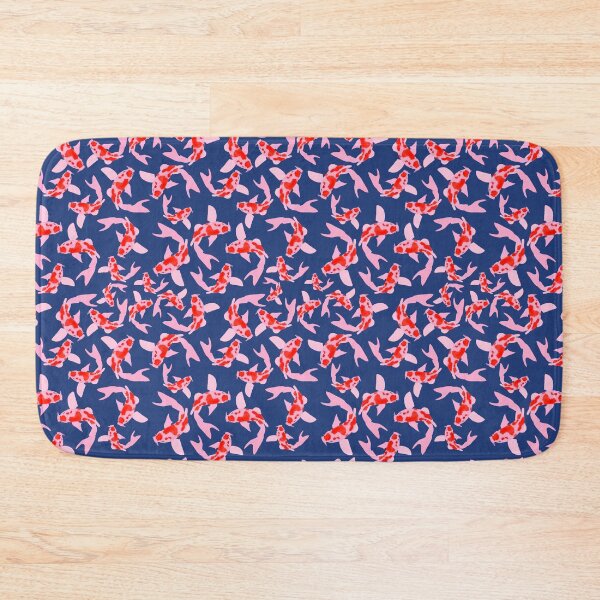 Item preview, Swimming Koi fish pattern on navy. designed and sold by Zoe Jane Designs.