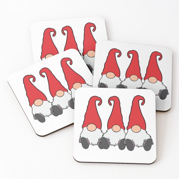 Item preview, 3 Nordic Gnomes Winter Christmas Swedish Tomte Cute Elves designed and sold by funnytshirtemp.