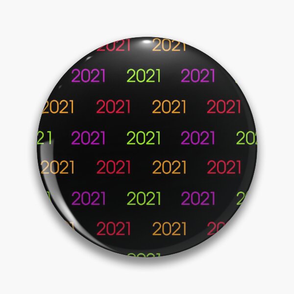 Item preview, 2021 multicolored for the new year (party) black background designed and sold by Stéphane  Thirion.