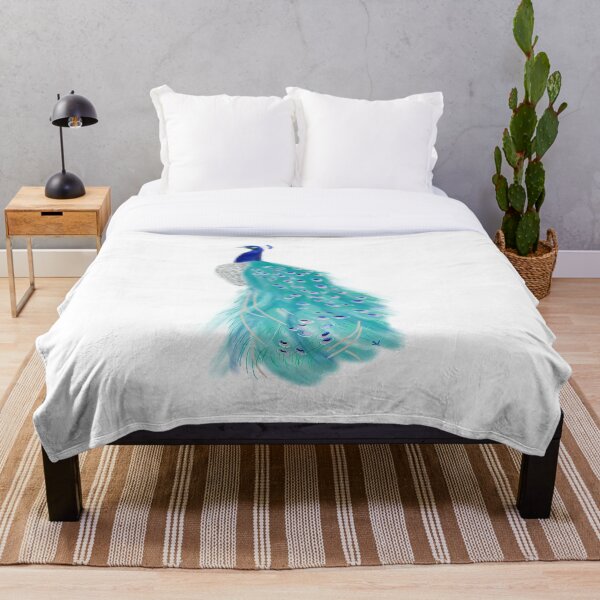 Item preview, Blue peacock painting designed and sold by suzcreate.
