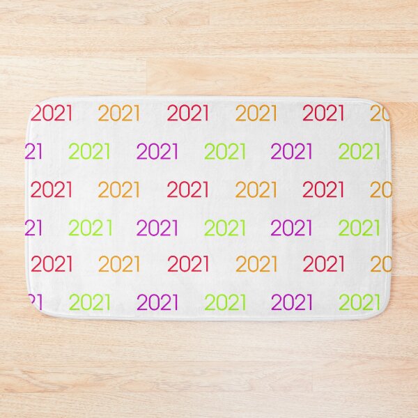 Item preview, 2021 multicolored for the new year (celebration) white background designed and sold by Stéphane  Thirion.