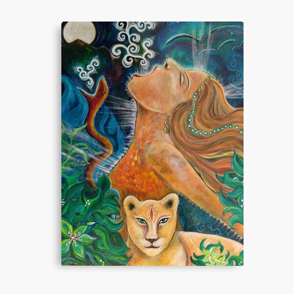 She Who Frees Her Voice Metal Print