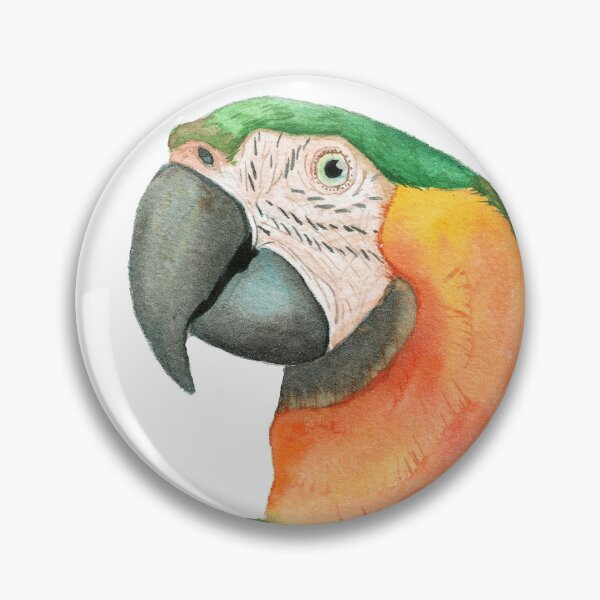 Item preview, Catalina Macaw hybrid macao x ararauna parrot watercolor designed and sold by L'Atelier Oranjade.