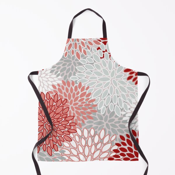 Item preview, Christmas Floral, Red, Pink and Winter Gray, Floral Prints designed and sold by meggydesigns.