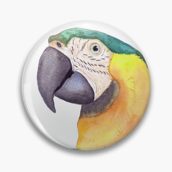 Item preview, blue-and-gold macaw  ara ararauna parrot watercolor designed and sold by L'Atelier Oranjade.