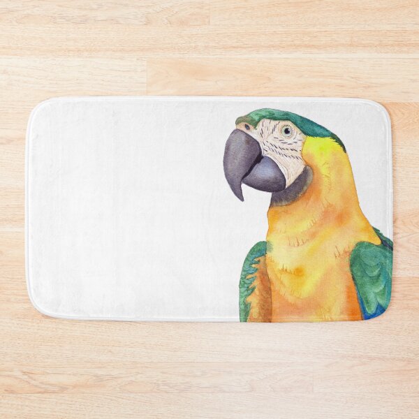 Item preview, blue-and-gold macaw  ara ararauna parrot watercolor designed and sold by L'Atelier Oranjade.