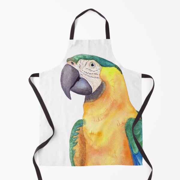 Item preview, blue-and-gold macaw ara ararauna parrot watercolor designed and sold by L'Atelier Oranjade.