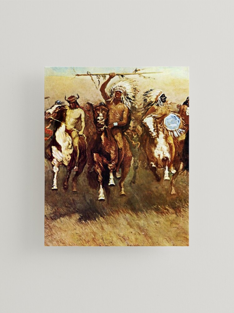 Indian Braves Painting by Charles Marion Russell - Pixels