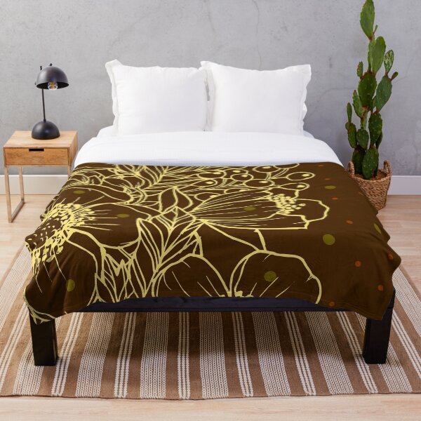 Item preview, Golden autumn flowers solaris designed and sold by SolarisPrints.