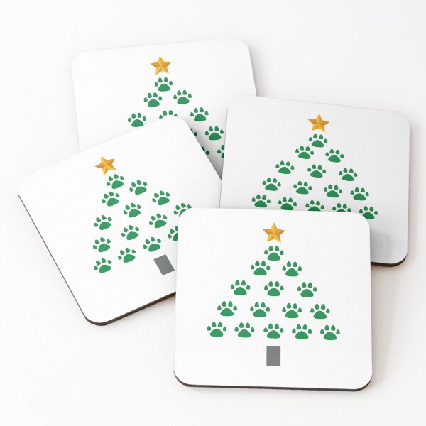 Item preview, Dog Paws Dog Lovers Christmas Tree With Star designed and sold by FazCreations.