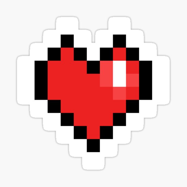 Minecraft Heart Stickers Redbubble - cute blue hearts roblox