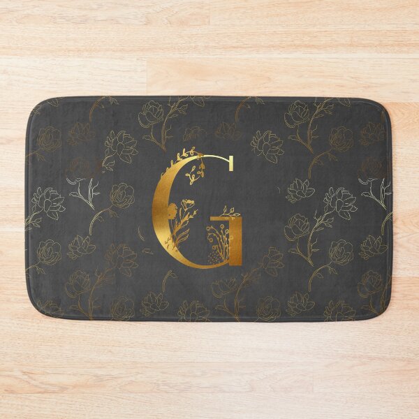 Item preview, G Gold Monogram Floral Initial  designed and sold by Parydish.