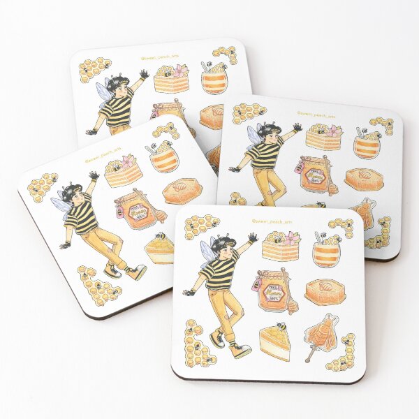 Item preview, Menú estético de abejas de miel designed and sold by PeachyPencil.
