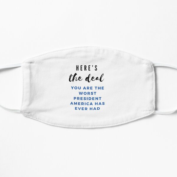 United States Presidential Debate Biden "heres the deal" Quote Flat Mask