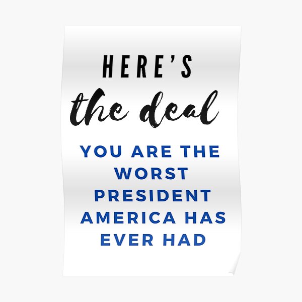 United States Presidential Debate Biden "heres the deal" Quote Poster