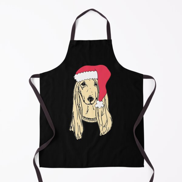 Item preview, Afghan hound with Santa hat ready for Christmas designed and sold by NinaBetterNot.