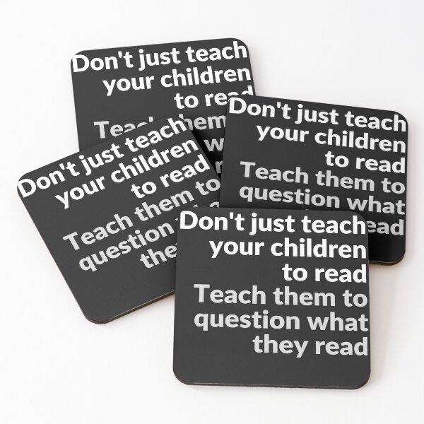 Item preview, Dont just teach your children to read Teach them to question what they read designed and sold by Spicy Chilli.