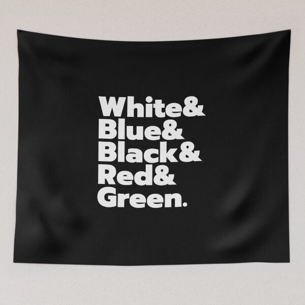 Item preview, White, Blue, Black, Red Green - Magic Gathering Colors Print designed and sold by ToplineDesigns.