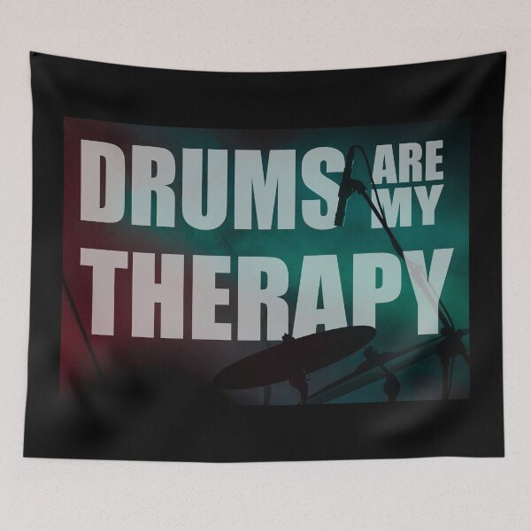 Item preview, Drums are my therapy designed and sold by JaSchlog.