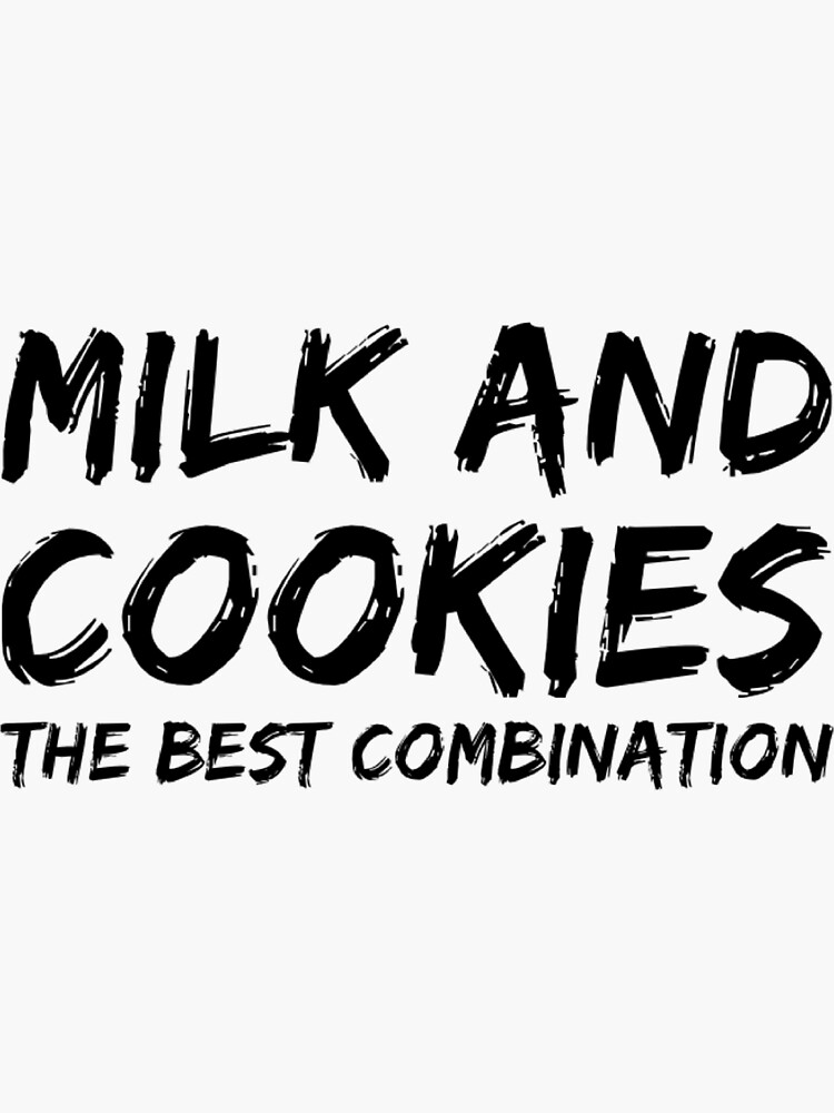 "Milk and Cookies White Version " Sticker by ITWork Redbubble
