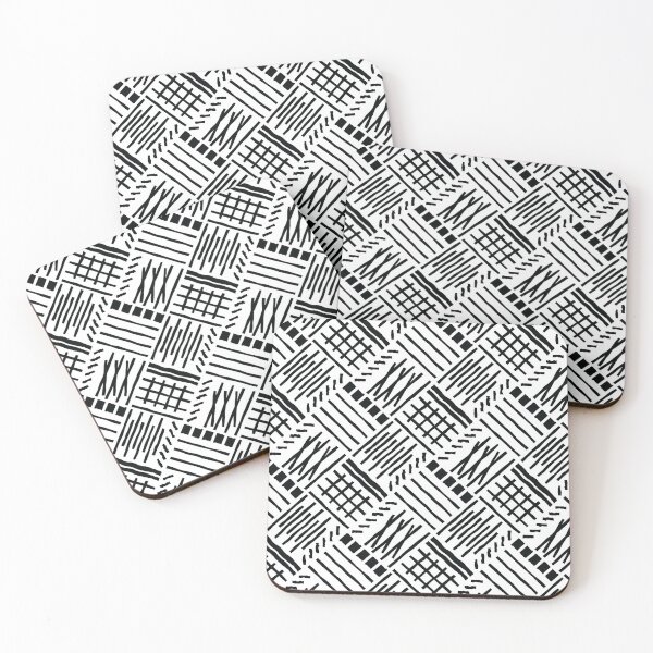Item preview, Hand-drawn Crossing Lines Pattern – Black designed and sold by RoguePatterns.