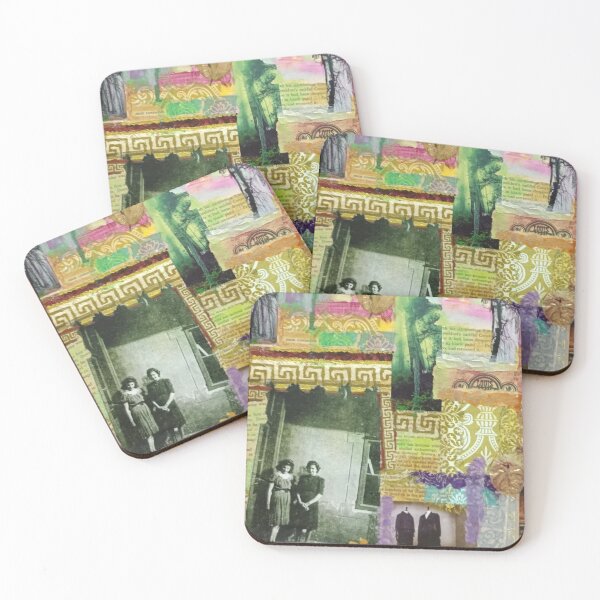 Item preview, Vintage abstract collage with old photo of two women . designed and sold by Colorise.