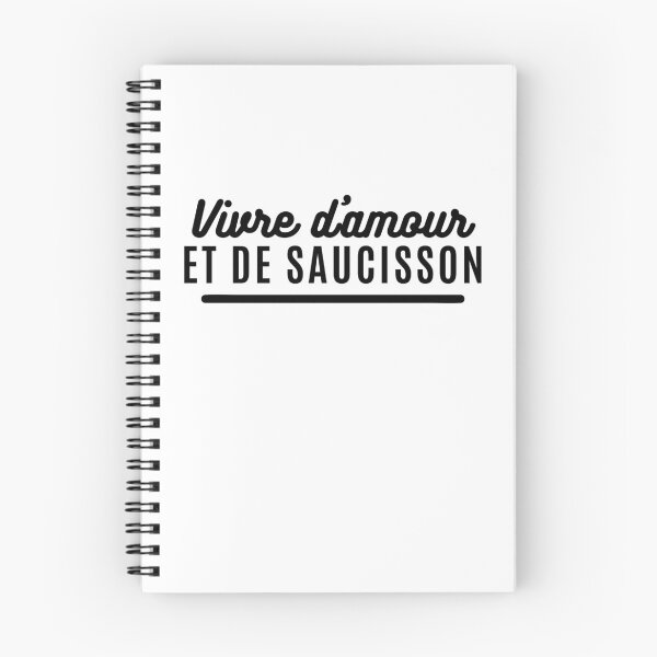 Item preview, Vivre d'amour et de saucisson. Cadeau apéro humour designed and sold by Stoba.