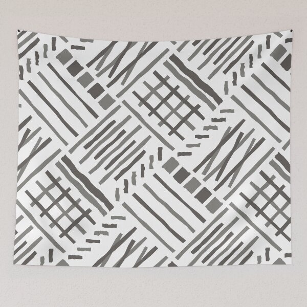 Item preview, Hand-drawn Crossing Lines Pattern – Gray designed and sold by RoguePatterns.