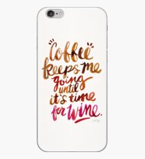 Coffee & Wine – Brown & Magenta Ombré iPhone Case