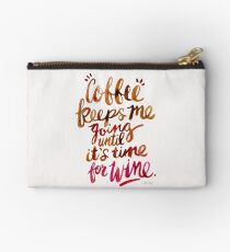 Coffee & Wine – Brown & Magenta Ombré Studio Pouch