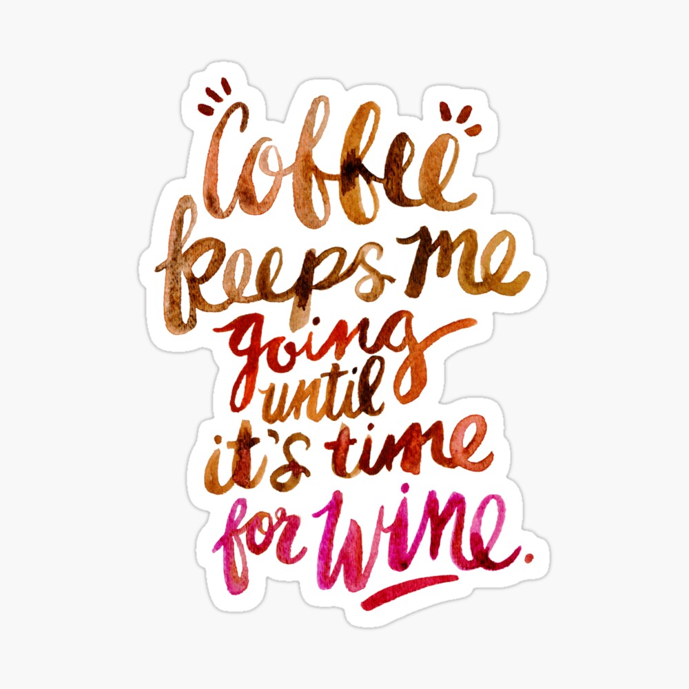 Kaffee & Wein - Brown & Magenta Ombré Sticker