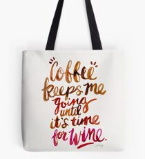 Coffee & Wine – Brown & Magenta Ombré Tote Bag