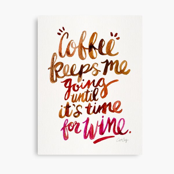 Coffee & Wine – Brown & Magenta Ombré Canvas Print