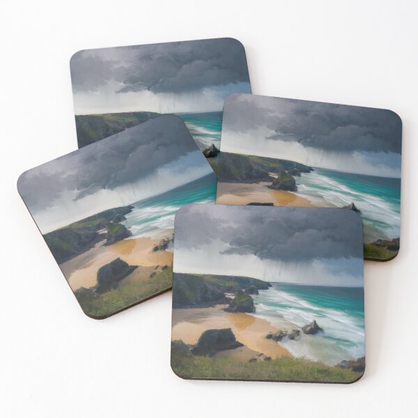 Item preview, Realistic storm clouds over Bedruthan Steps, Cornwall designed and sold by Something Arty.