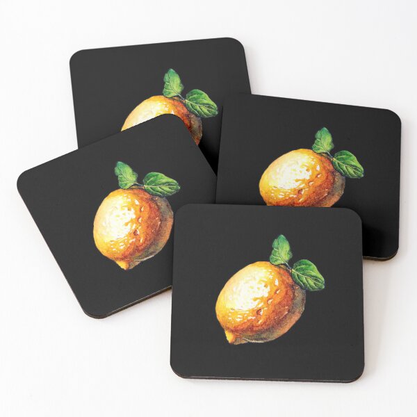 Item preview, Watercolor Lemon - Black Edition designed and sold by AquarellChill.