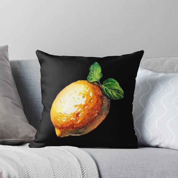 Item preview, Watercolor Lemon - Black Edition designed and sold by AquarellChill.