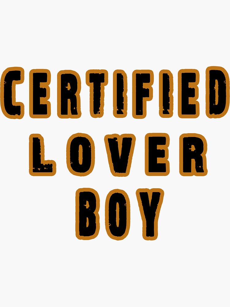 " certified lover boy" Sticker by ikakuzou Redbubble