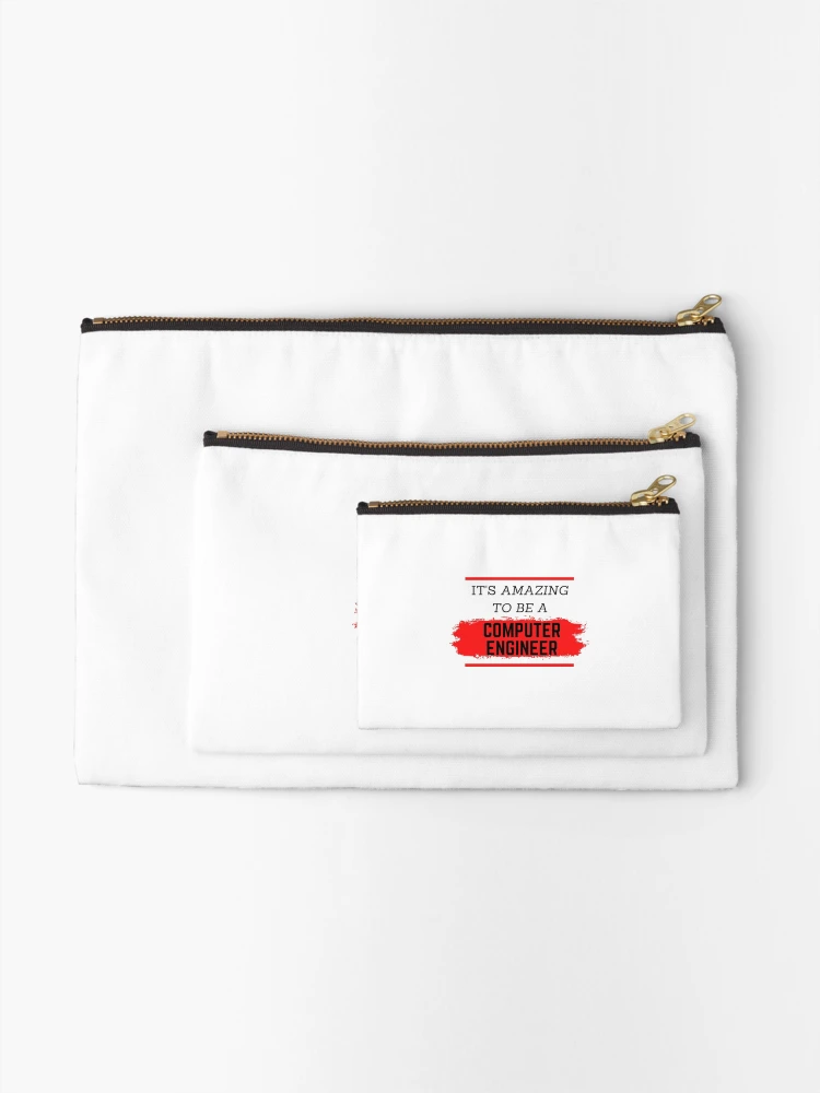 Thumbnail 2 of 4, Zipper Pouch, Amazing To Be A Computer Engineer IT Programmer Graduation designed and sold by InitialModel.