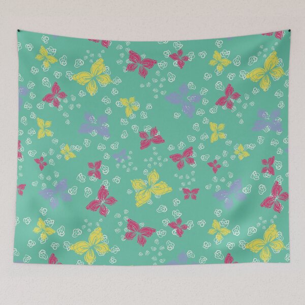 Item preview, flock of colorul butterflies designed and sold by rysunki-malunki.