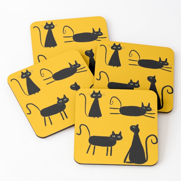 Item preview, Black Cat on Golden Background designed and sold by Stephanie McRae.