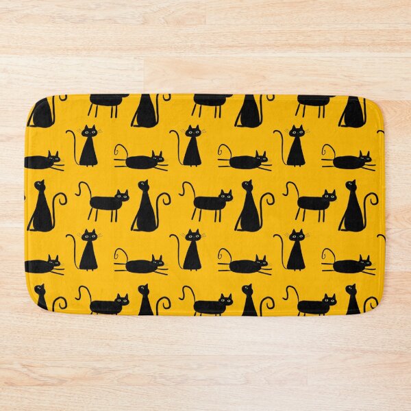 Item preview, Black Cat on Golden Background designed and sold by Stephanie McRae.